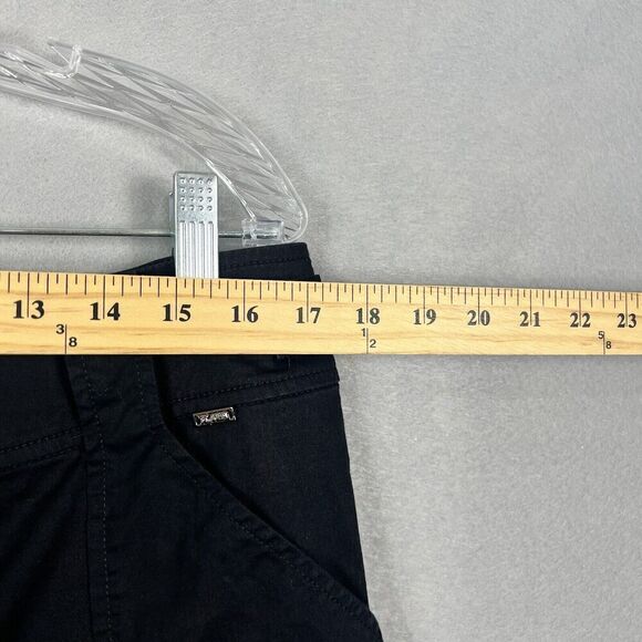 ST. JOHN Pants Size 14 Black High rise Wide Leg Rolled Cuff Carpenter - Picture 9 of 16